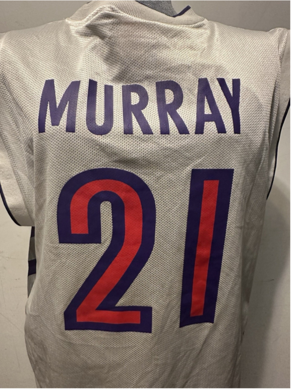Vintage Reebok Toronto Raptors Lamond Murray 21 Jersey Mens Large Grey Purple NB
